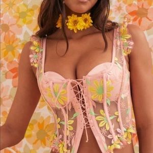 FOR LOVE & LEMONS Daisy Jane Embroidery Bustier